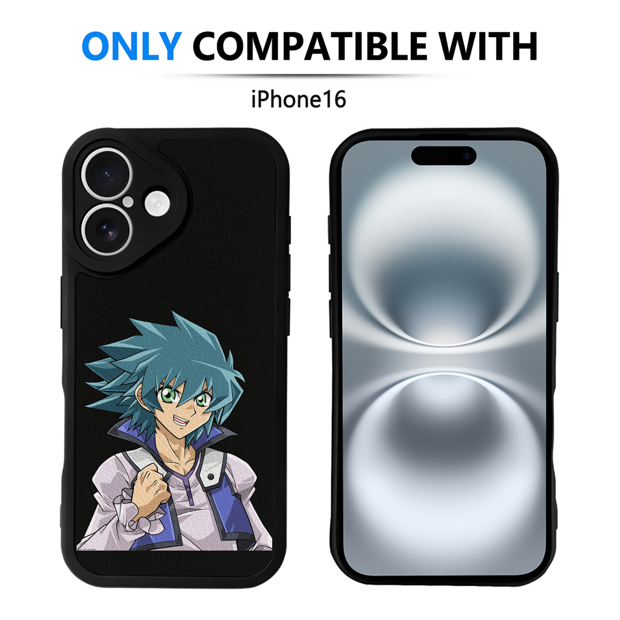 （画像用） 遊☆戯☆王 Yu-Gi-Oh! 【iPhone 16シリーズ対応】シリコンスマホケース（レザー調） 材質：シリコン